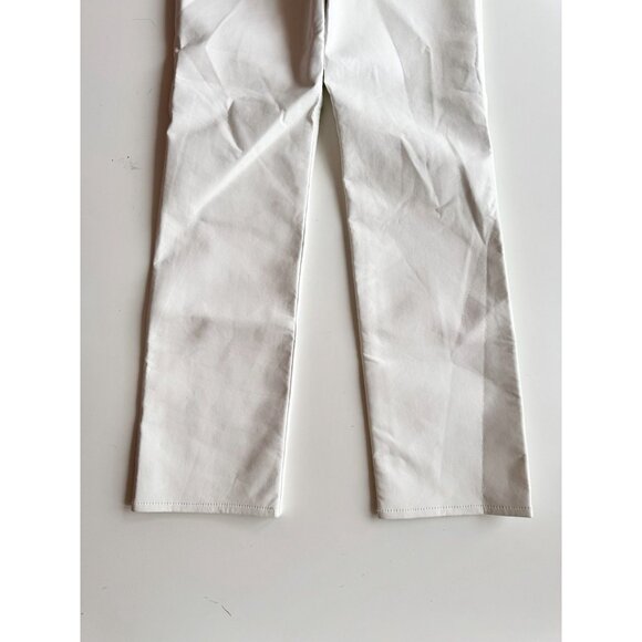 NWT AGOLDE Lyle Lace White Recycled Leather High Rise Straight Pants, Size 24 - Picture 11 of 16